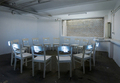 Michael Just, Chair Circle (white), 2008, Epoxy resin, polyester, neon, 370 x 350 x 95 cm, Photo : Hartwig Klappert, 