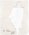 Clivia Vorrath, So klein mit Hut / So small with hat, 1982, graphite, opaque white on paper, 20.2 x 16.8 cm, , 