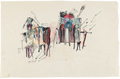 Clivia Vorrath, Untitled, before 1979, graphite, water colour collage on paper, 36.8 x 56.7 cm, , 