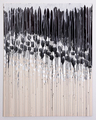 Mary Bauermeister, Fließbild, 2015, Casein tempera on canvas, 200 x 160 cm, Photo: setform.de, 