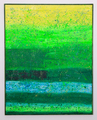 Mary Bauermeister, Nur-Grün, 2015, Casein tempera and phosphorescent paint on canvas, 200 x 160 cm, Photo: setform.de, 