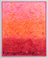 Mary Bauermeister, Nur-Rot, 2015, Casein tempera and phosphorescent paint on canvas, 200 x 160 cm, Photo: setform.de, 