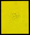 Alexei Kostroma, YELLOW EARTH 23:49 (Memory of the sun-2), 2015, Organic yellow lemon pigment and invisible nano colour on canvas, black acrylic frame, 30 x 25 cm, Photo: Archive, 