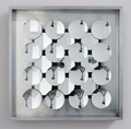 Adolf Luther, Hohlspiegelobjekt, 1967, 25 concave mirrors, aluminium, glass, 60 x 60 x 9 cm, Photo: Marcus Schneider, 