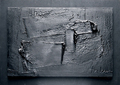 Adolf Luther, Materialbild (Dark matter piece), 1960, Matter of colour, chalk and pigment on cardboard, 54 x 72 x 5 cm, , 