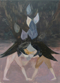 Katharina Otto, Carriers, 2011, Oil on wood, 34 x 50 cm each, , 