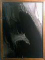 Jakob Mattner, Helios Negativ, 1990, Reverse glass painting, 32 x 42 cm, Photo: Archive, 