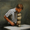 Manuele Cerutti, In un dato punto, 2011/2012, Oil on canvas, 50 x 50 cm, Photo: Archive, 