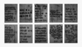 Jannis Kounellis, Untitled (10 parts), 1991, coal on iron plates, 100 x 70 cm, , 