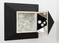 Mary Bauermeister, Pyramide, 1976, Optic glasslenses, mirrors, wooden balls, Inida ink, 75 x 75 cm, Photo: setform.de, 