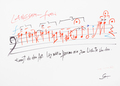 Karlheinz Stockhausen, Langsam-frei (from Luzifers Tanz), 1980s, Score on paper, 52,5 x 70 cm, Photo: setform.de, 